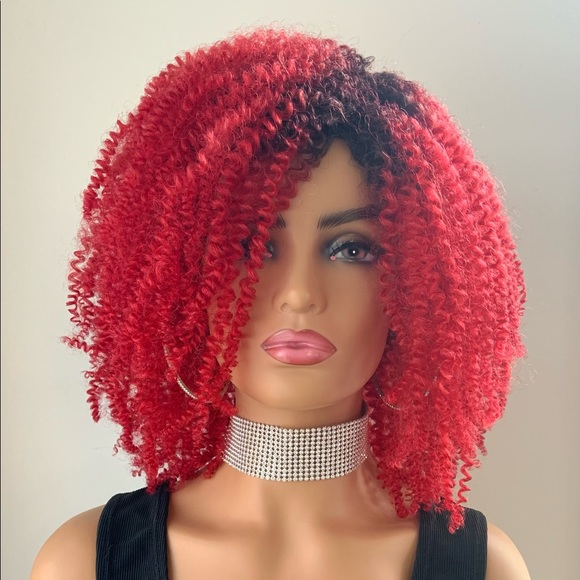 Ombre Red “Put On & Go” Synthetic Fiber Wig for Events/Gaming…♥️ - Picture 6 of 8